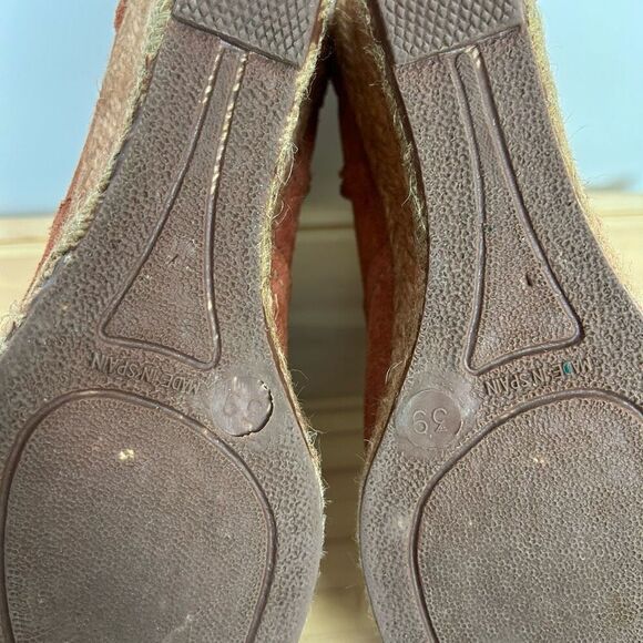 Anthropologie HOLDING HORSES 39 MAMBA BOOTIES Suede Rafia Wedge Spain festival - Picture 8 of 10